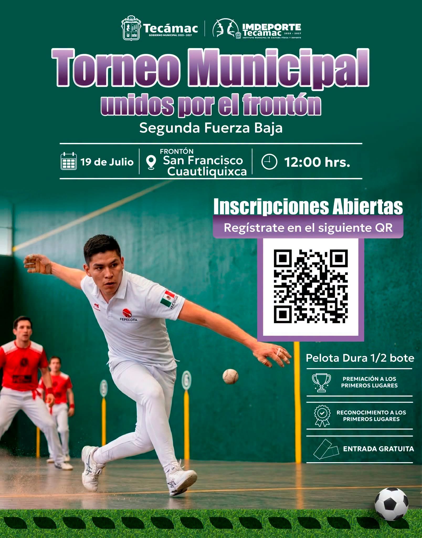 ¡Prepárate para el Torneo Municipal de Frontón!
