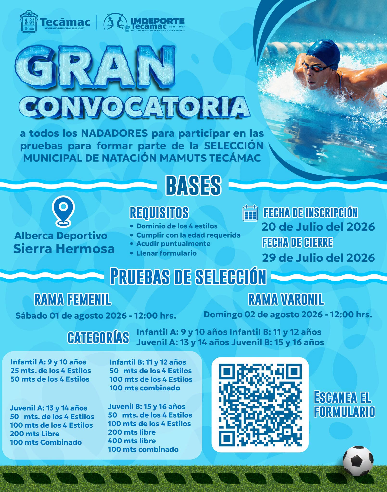 ¡Atención a todos los nadadores!