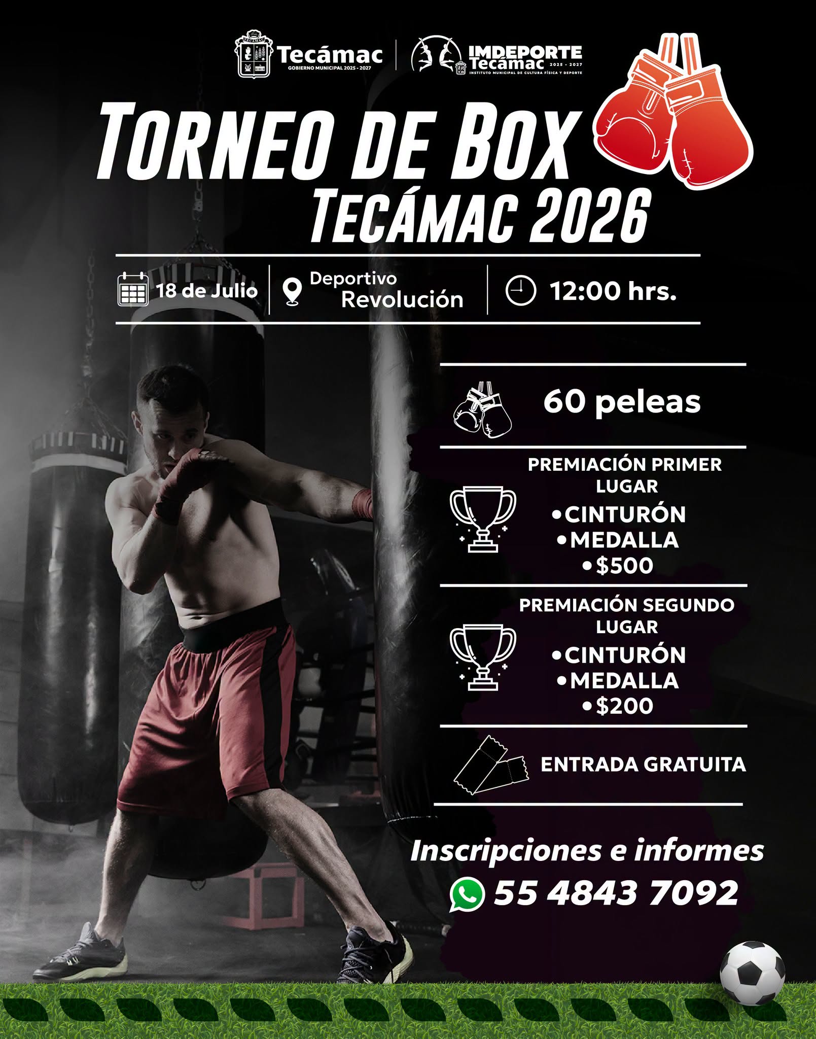 Participa en el Torneo de Box Tecámac 2026. 🥊
