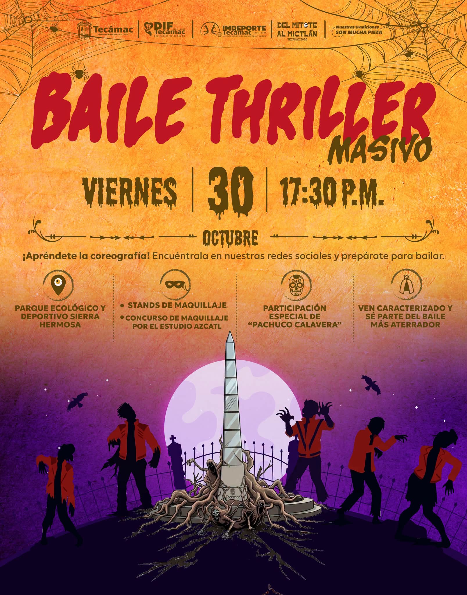 BAILE THRILLER MASIVO. 🎃🕸️