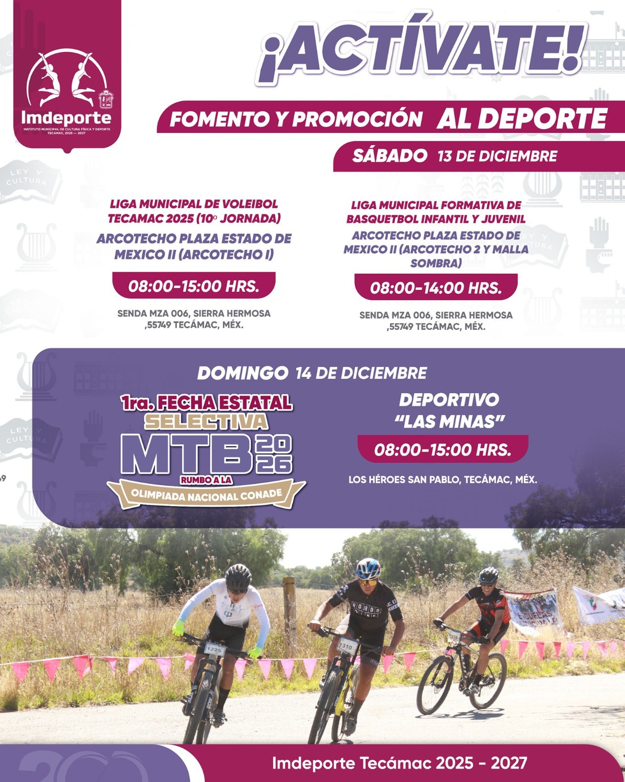 ¡Actívate! 🏃🏻🤸🏼‍♀️🏐⛹🏽‍♂️🏀🚴‍♂️