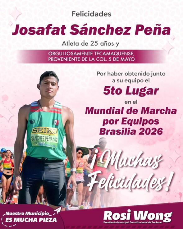5° LUGAR EN MARCHA POR EQUIPOS EN EL MUNDIAL BRASILIA 2026